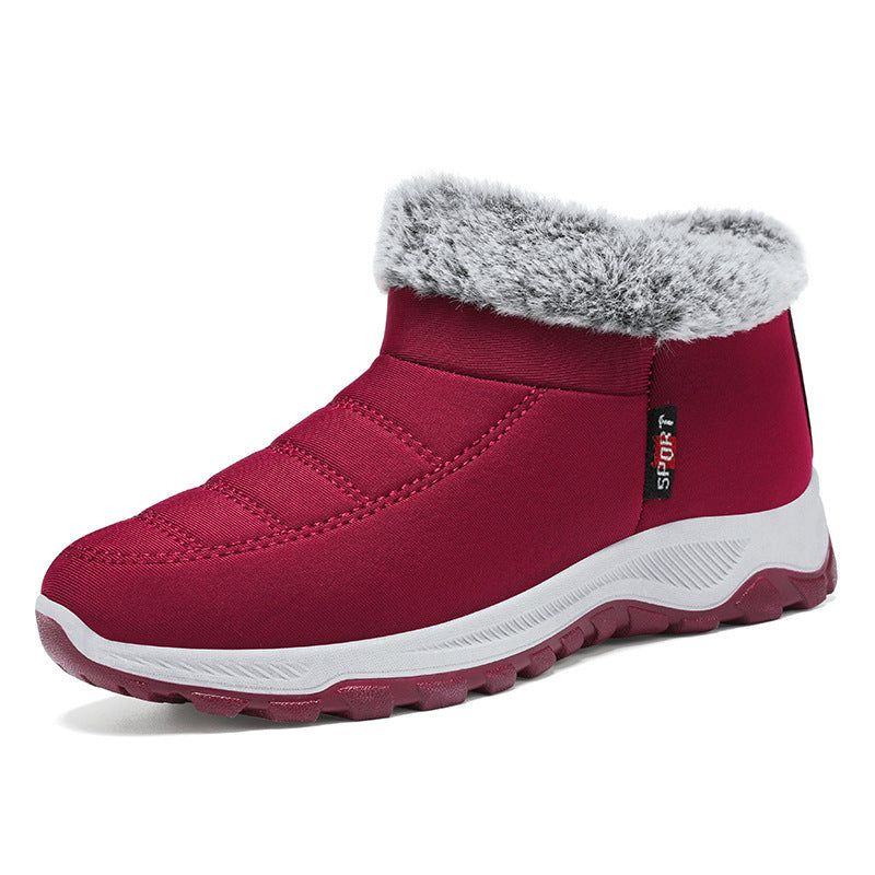 Women's Cotton-padded Shoes Fleece Lined Padded Warm Keeping Slip-on