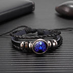 12 Zodiac Constellation Bracelet Luminous Braided Design Bracelet For Men Women Kids