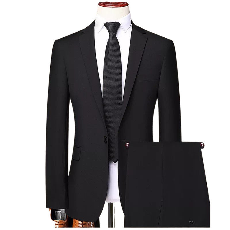 Suit Set Three-piece Set Men's Korean Style Slim Fit Business