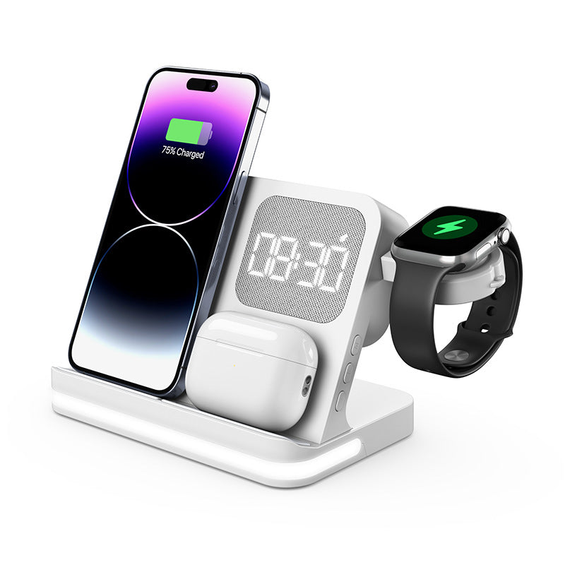 Clock Alarm Compatible With Mobile Phones Smartwatches Headphones And Wireless Chargers