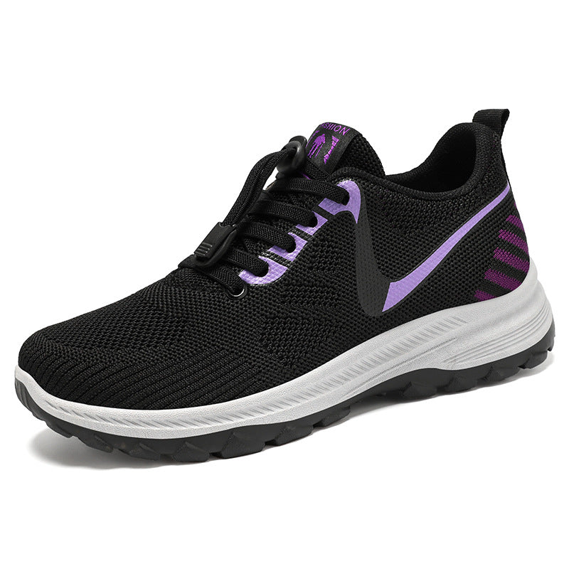 Women's Summer Travel Shoes - Breathable and Comfortable Walking Shoes for Middle-aged and Elderly with Soft Sole Running Shoes for Outdoor Sports
