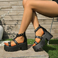 Women's European And American Black Fashion Sandals